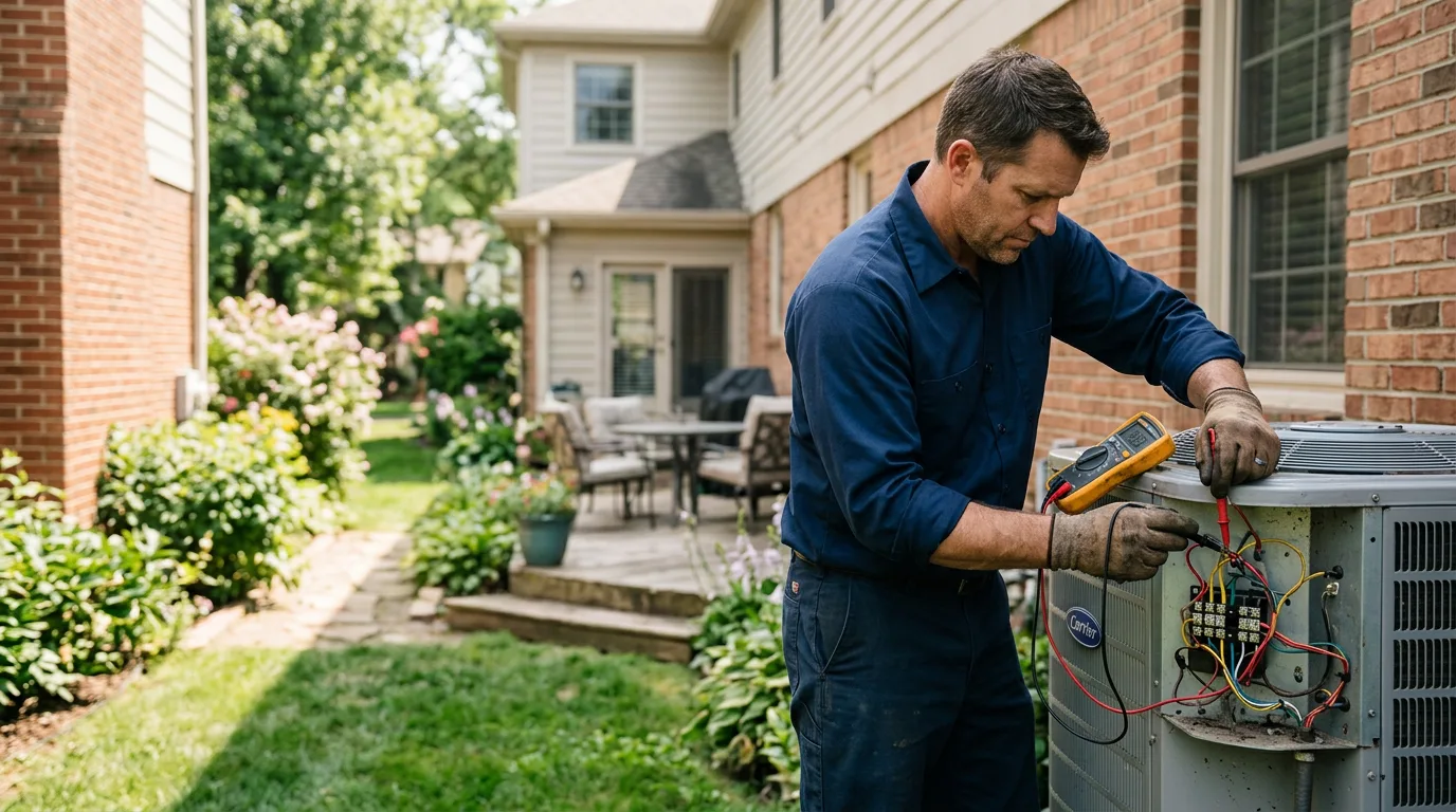 HVAC technician working near Mount Auburn, IL